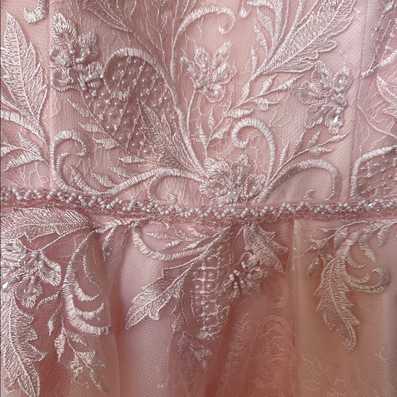 NWT Mac Duggal Pink Ruffled Appliquéd  Tiered Gown for Prom 11293 - Picture 7 of 12